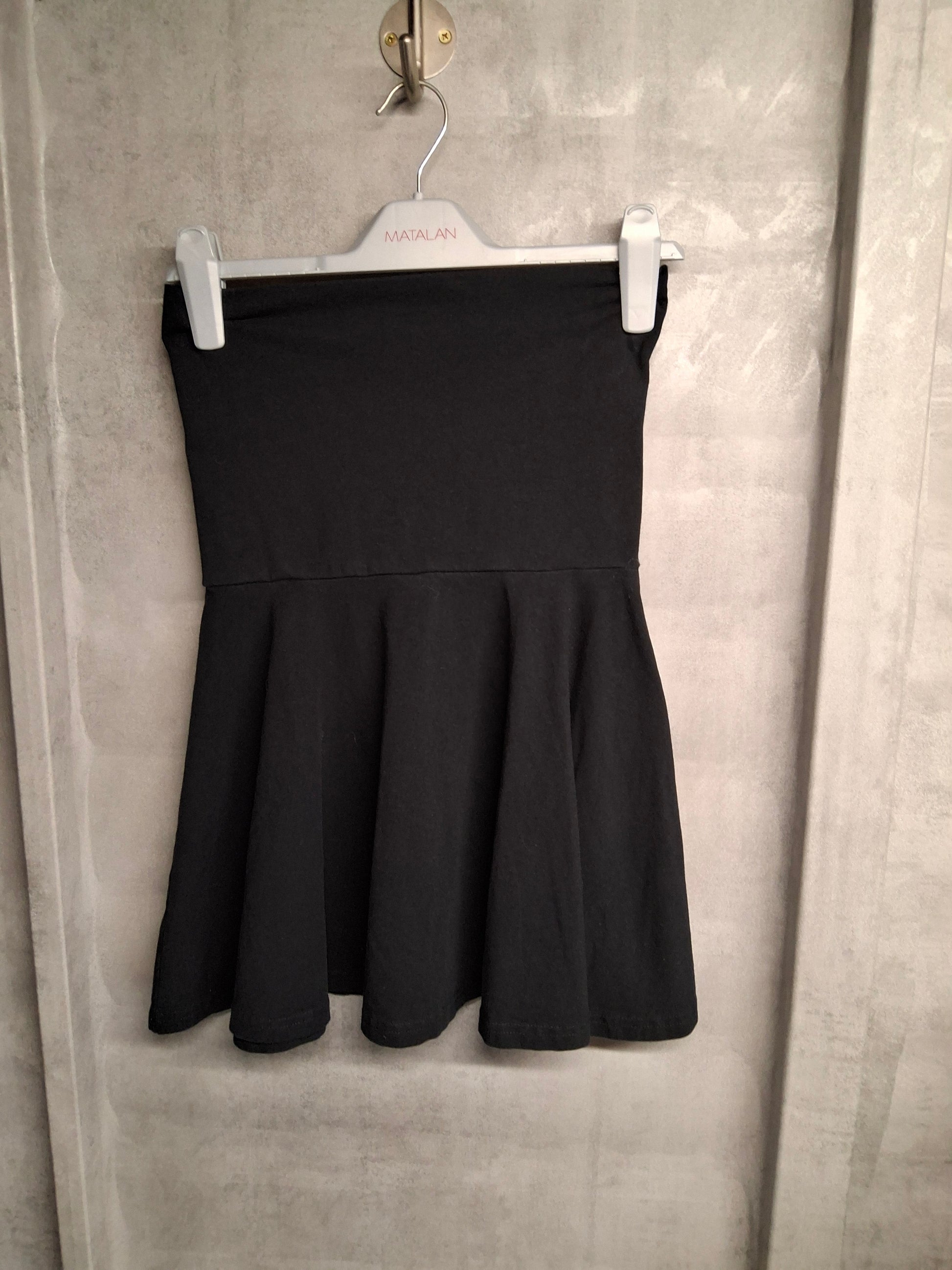American Apparel Black Mini Skater Skirt – Size L (Fits UK 10/12) – Cotton Classic