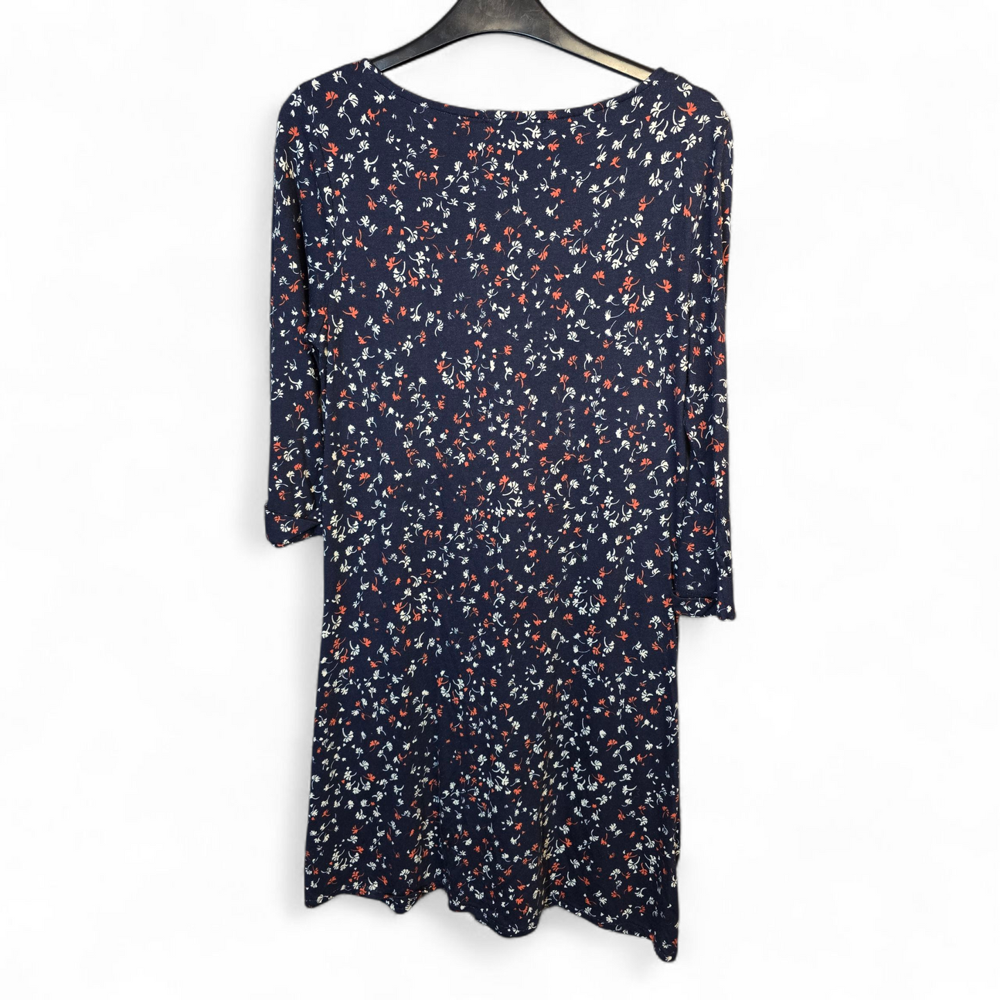 WoolOvers Navy Red & White Floral Dress – 3/4 Sleeves – Pockets – XS (size 6/8)