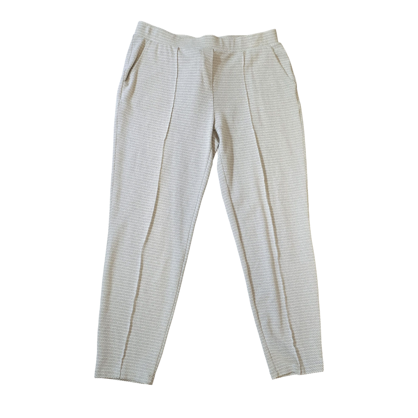 Next Light Grey Tapered Skinny Trousers – Size 10 – Elastic Waist & Pockets