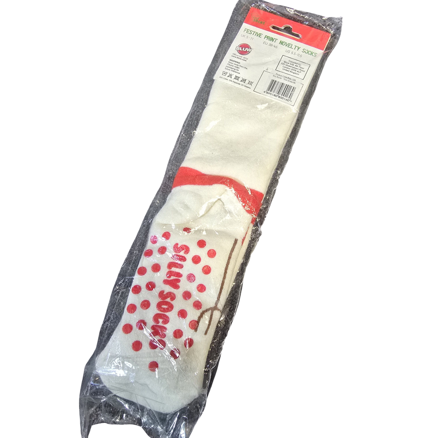 Silly Socks Festive Novelty Snowman Socks – UK 5–11 – New in Packaging