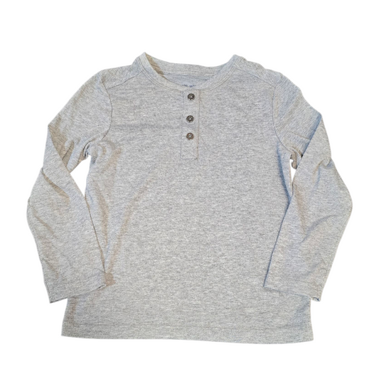 Tu Grey Long Sleeve Henley T-Shirt – Boys 4 Years