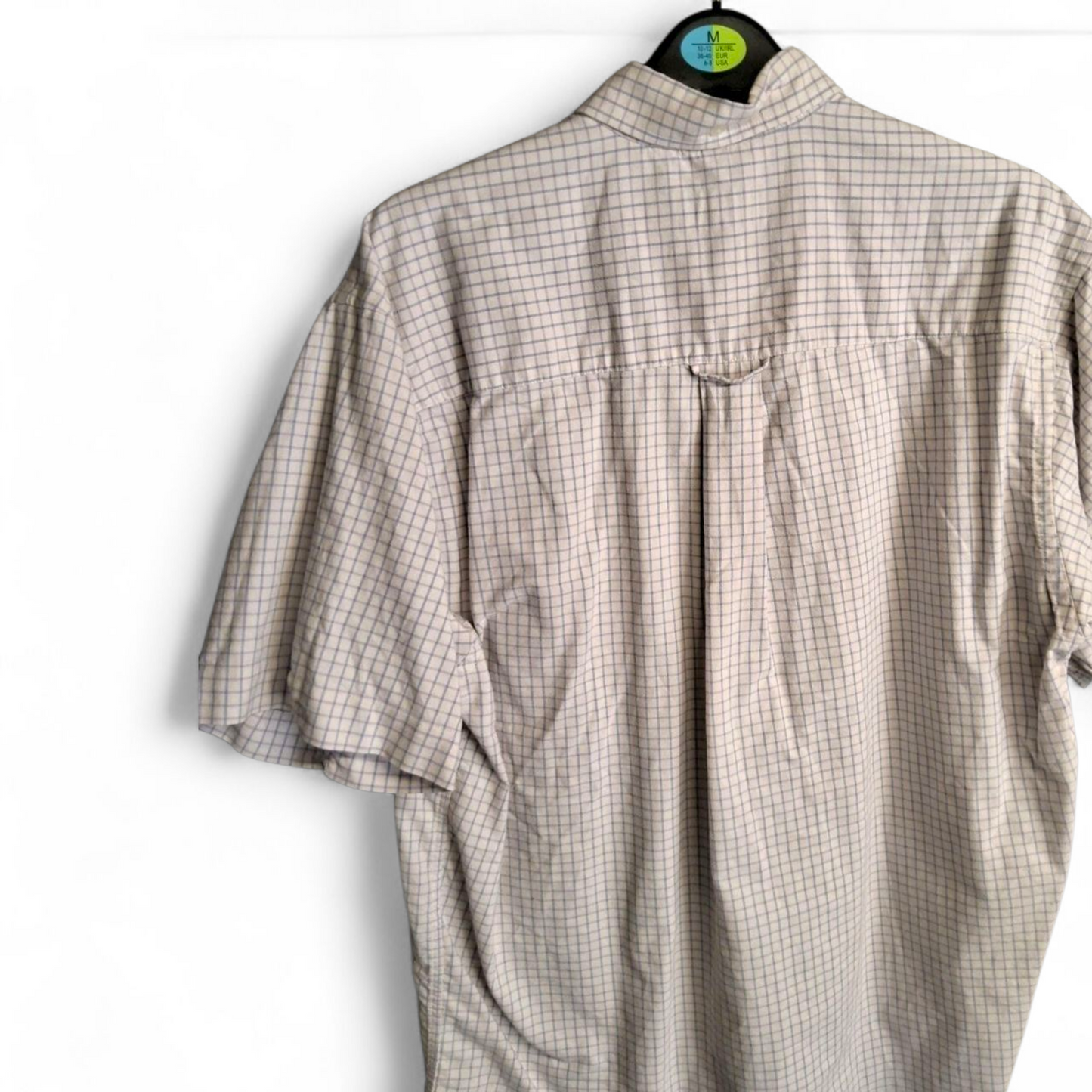 Men's Vintage 90s Lee Cooper purple & blue checked short sleeved shirt 15"