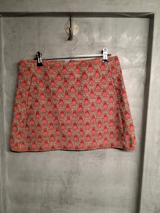 Cooperative Grey & Pink Pineapple Print Mini Skirt – Size S (UK 6/8)