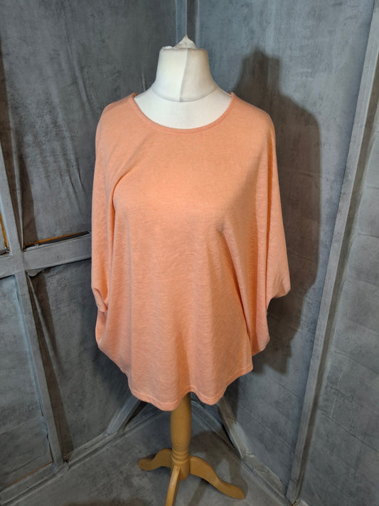 Matalan Coral Oversized Top with Lace Back – Size 20
