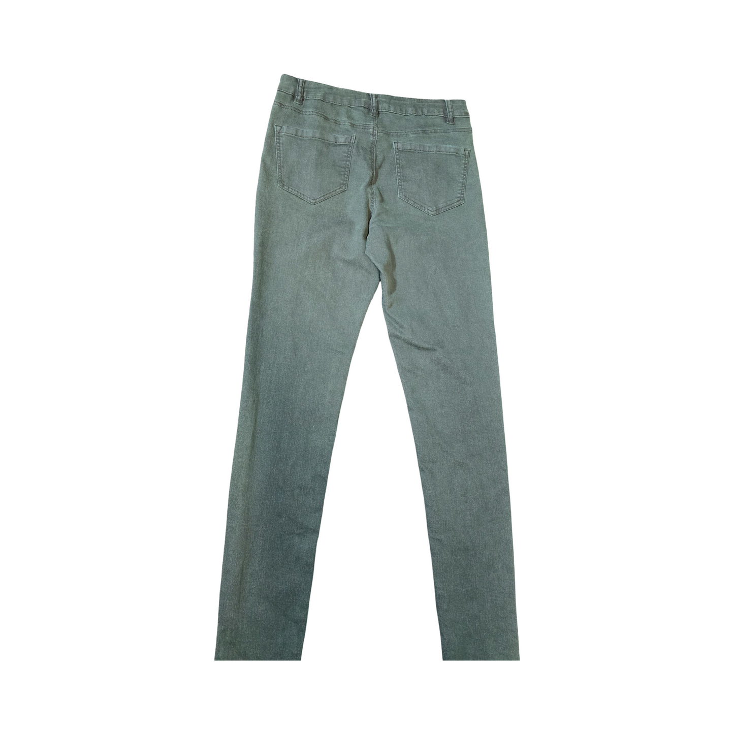 George High-Waisted Skinny Jeans – Size 10 Dark Green | Cute, Comfy, Goes with Everything