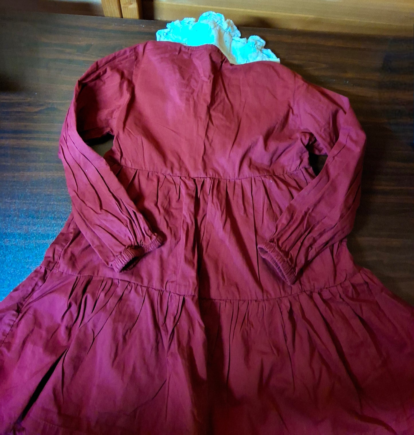 H&M Girls Burgundy Red Dress – 2-3 Yrs – 100% Cotton