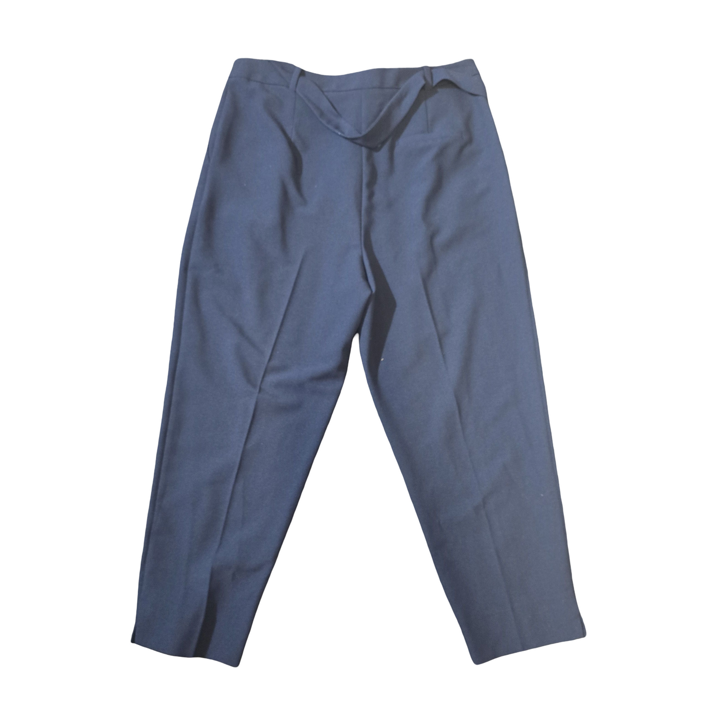 Topshop Navy Blue Slim Leg Trousers with Belt – Size 14