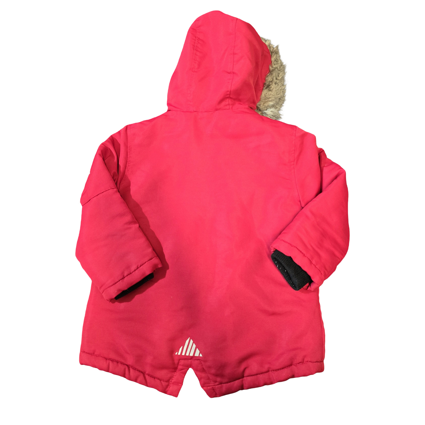 Primark Boys Red Winter Coat – Fleece Lined Hood – Age 3-4 Years