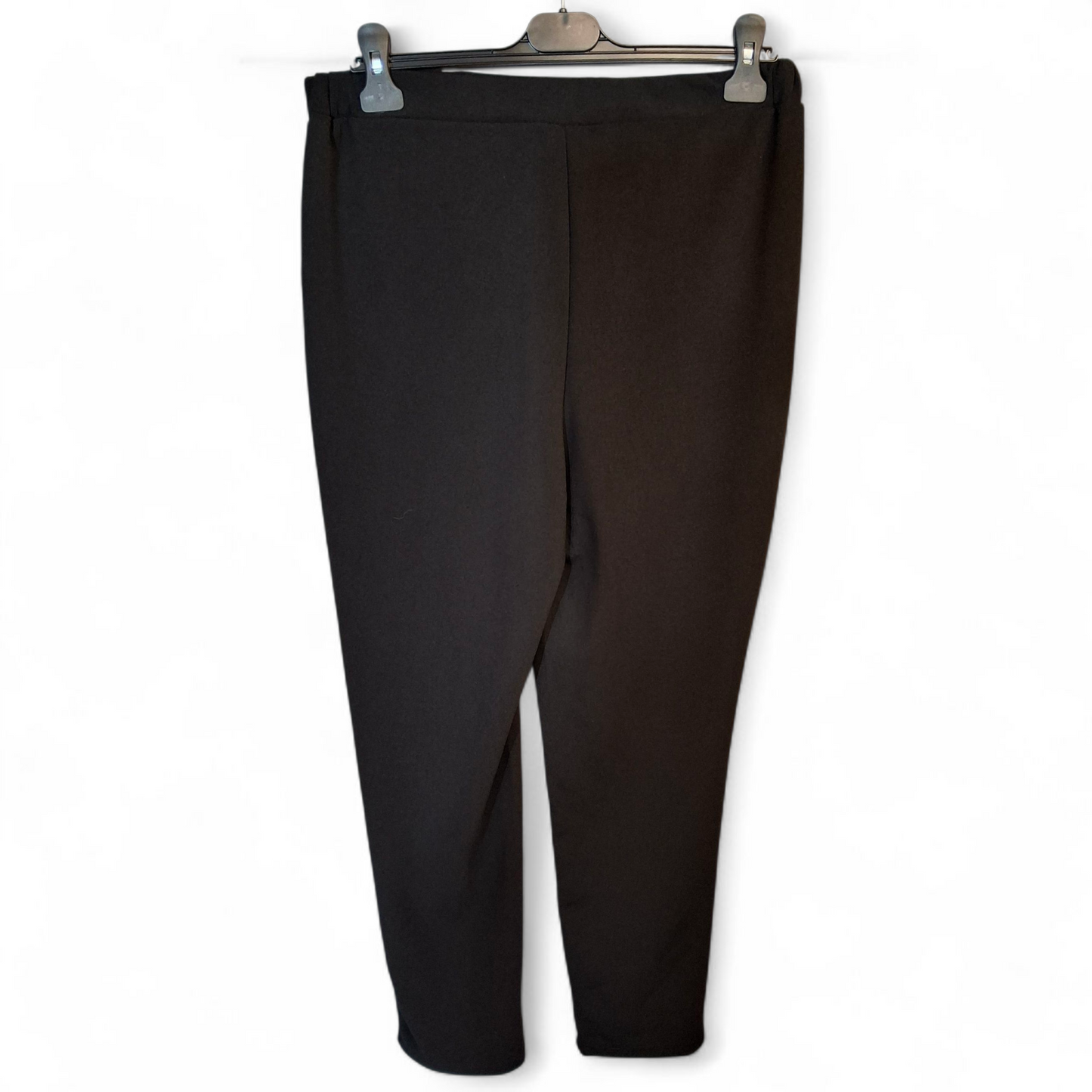 Shein Black Slim Leg Trousers – High Waisted, Size L (UK size 12/14)