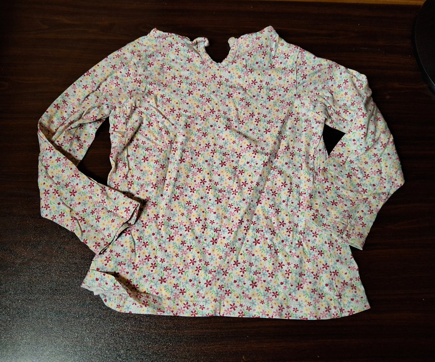 George Multicoloured Floral T-Shirt – Girls 3–4 Years – 100% Cotton – Long Sleeve