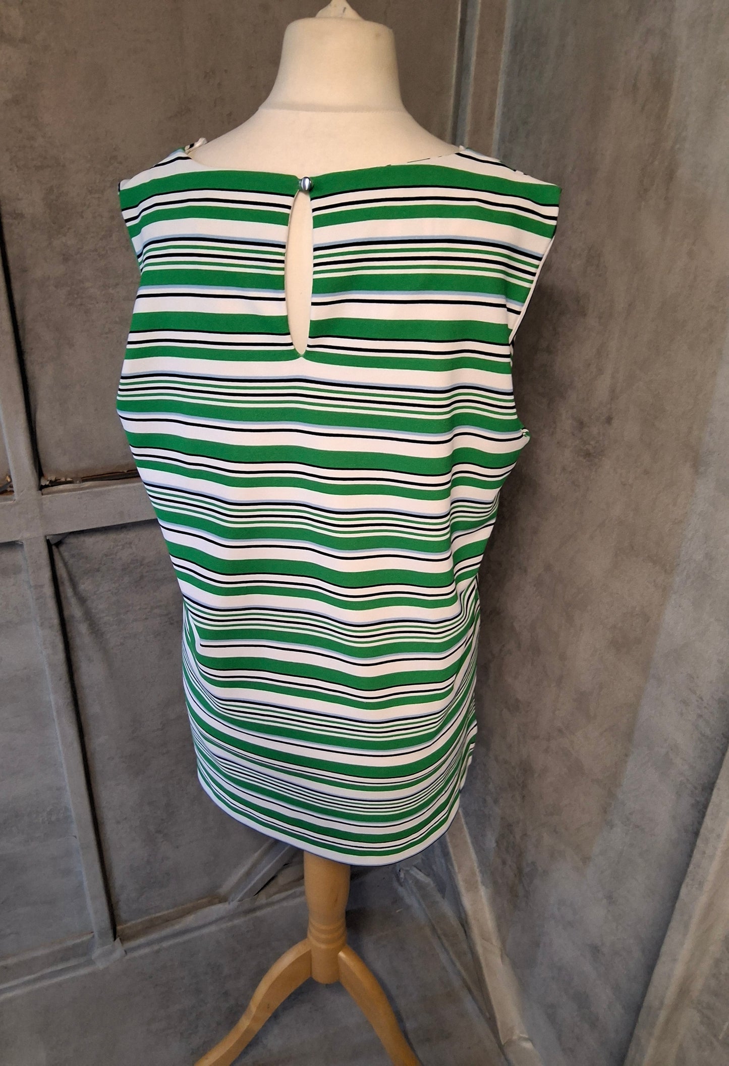 NEXT Green Stripe Sleeveless Blouse – Size 18