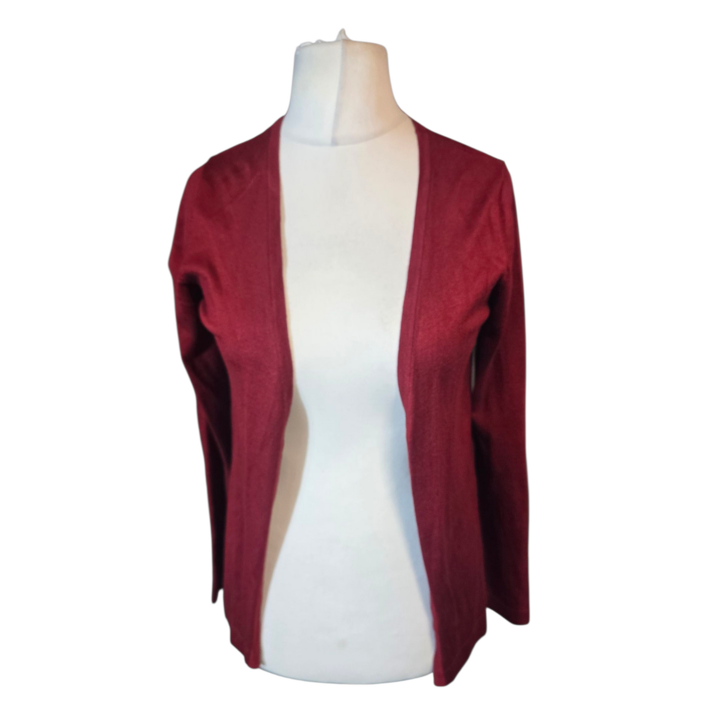 Kaffe Red Open Cardigan – Size Small (UK size 10/12)