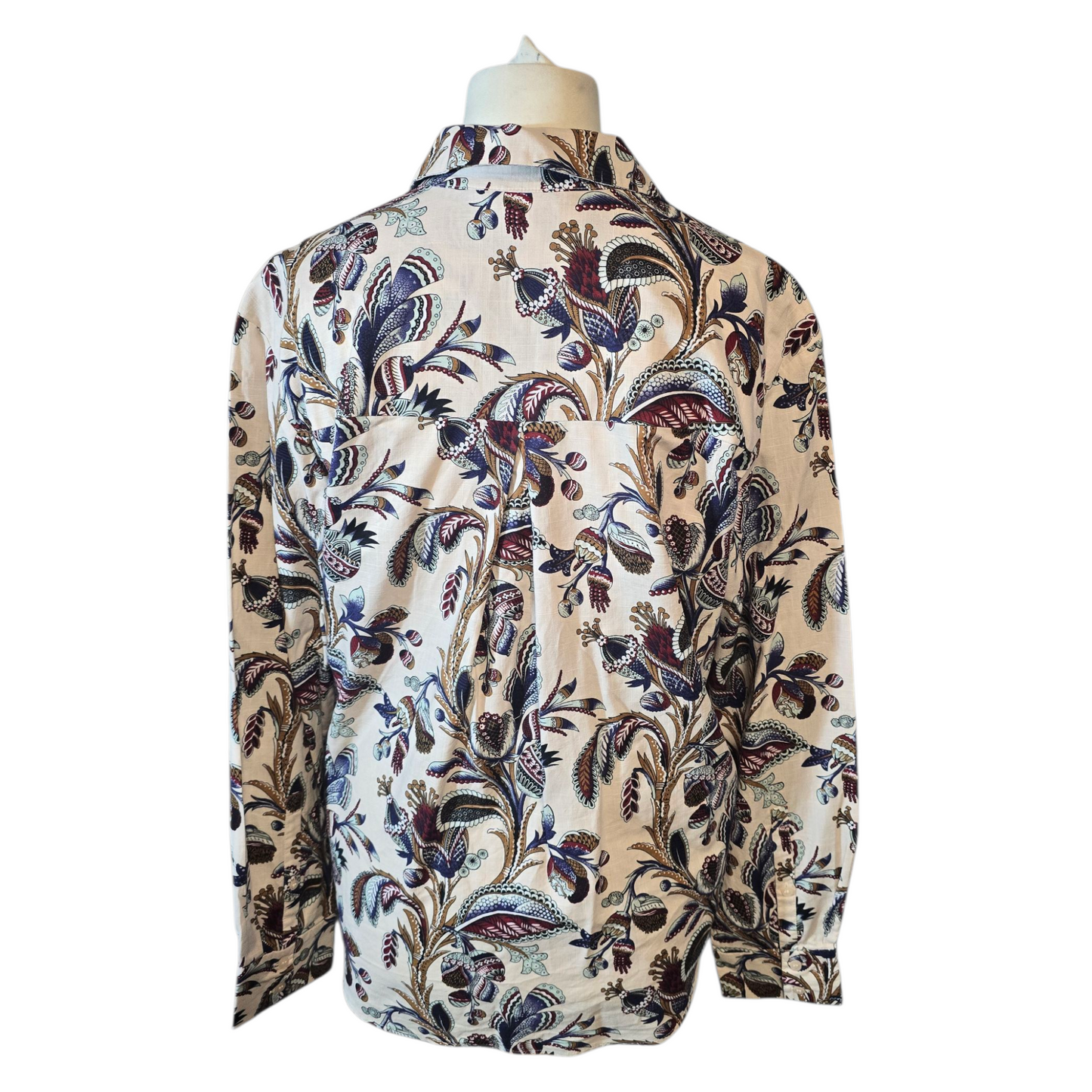 & Other Stories Beige Floral Print Shirt – Multicolour Pattern – Size 10 (EUR 38)