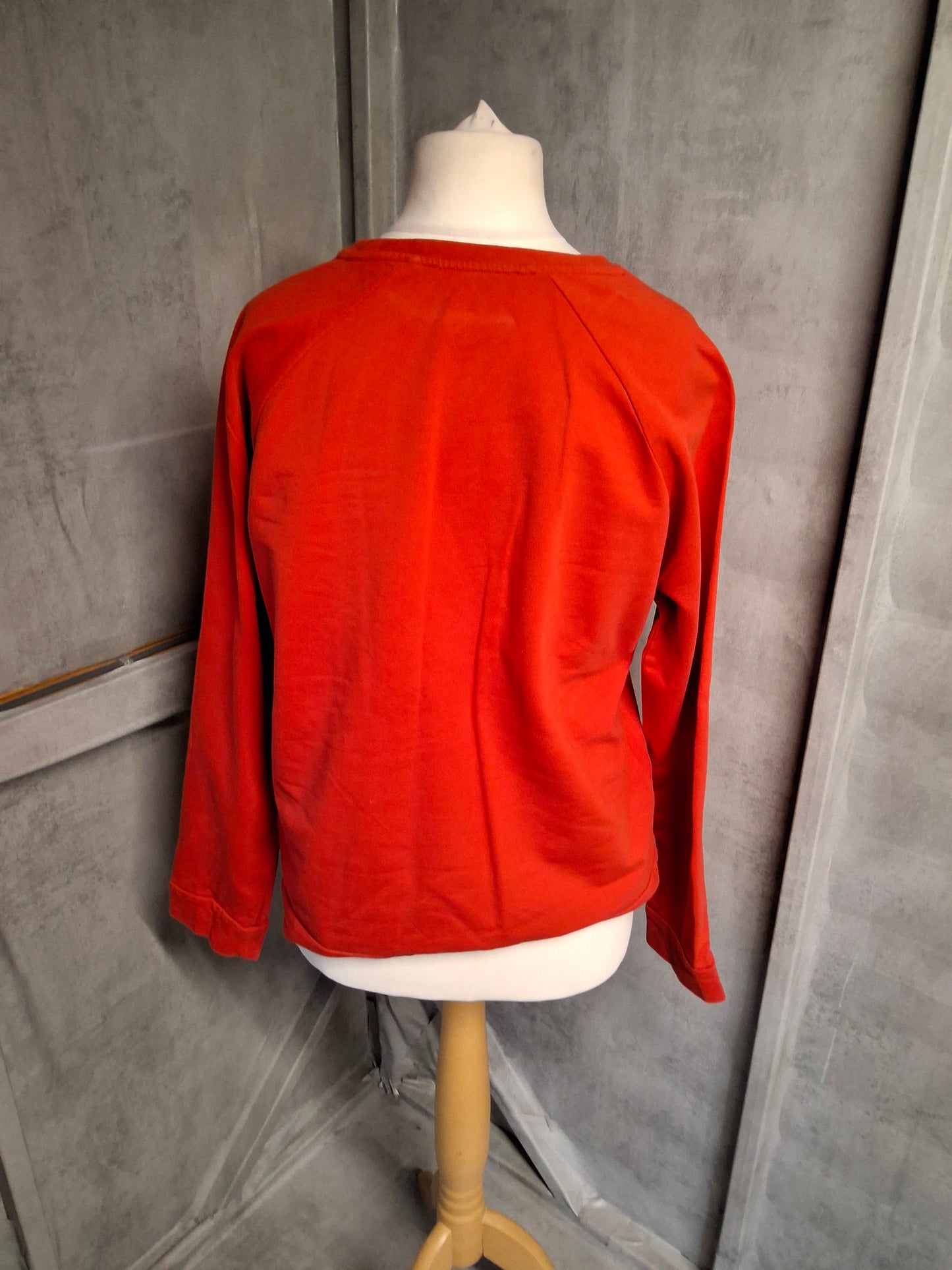 M&S Red Cotton Sweater – Size 14 – 100% Cotton