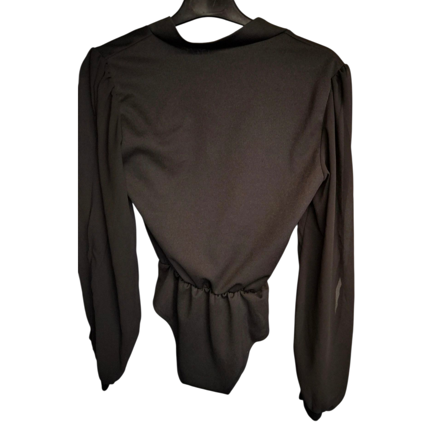 Boohoo Black Bodysuit with Sheer Sleeve Detail – Size 8 – NWT