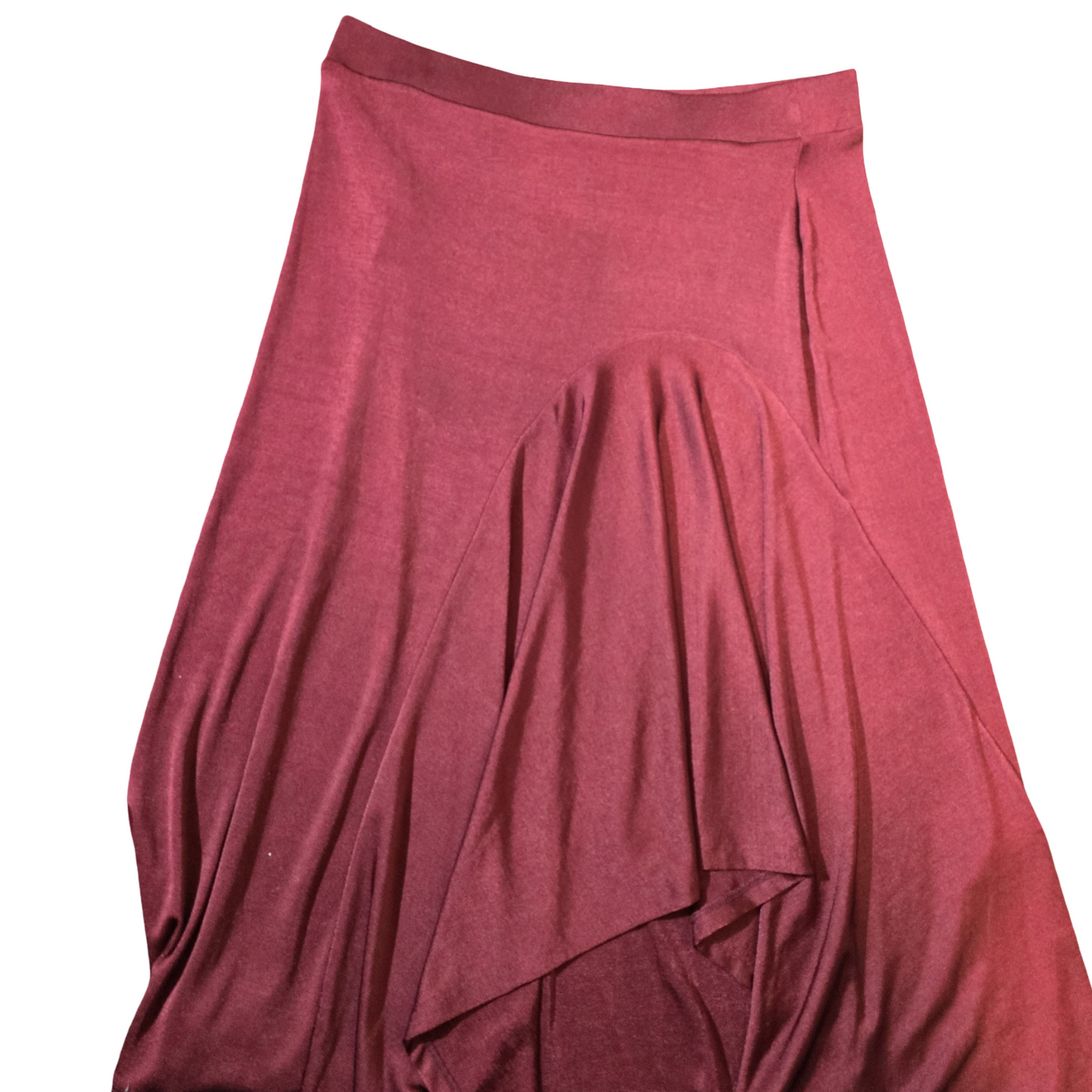 F&F Red Asymmetrical Skirt – Size 12 – Midi/Bodycon Style