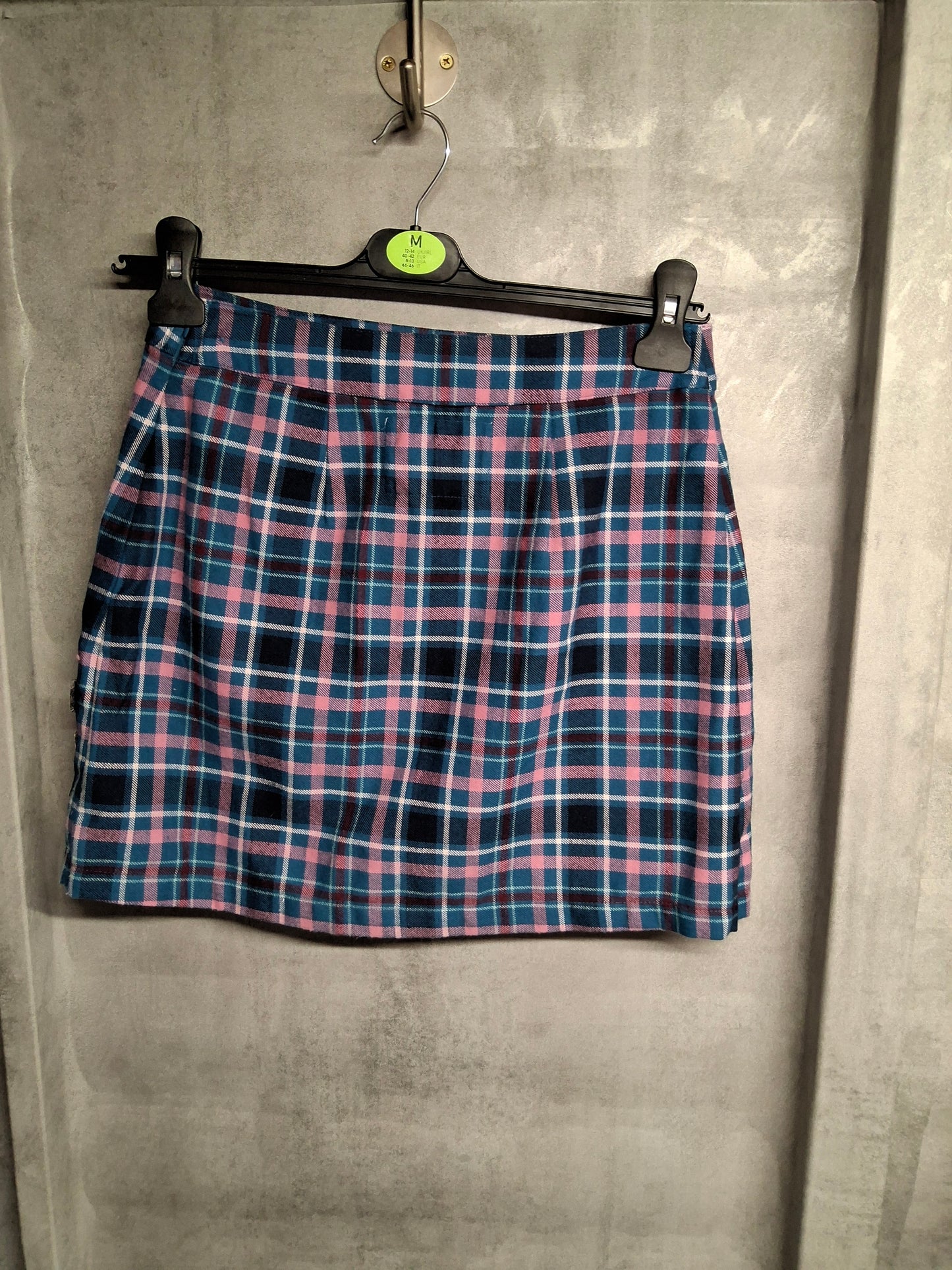M&S Girls Harry Potter Pink & Blue Tartan Wrap Mini Skirt – Age 12-13 Years
