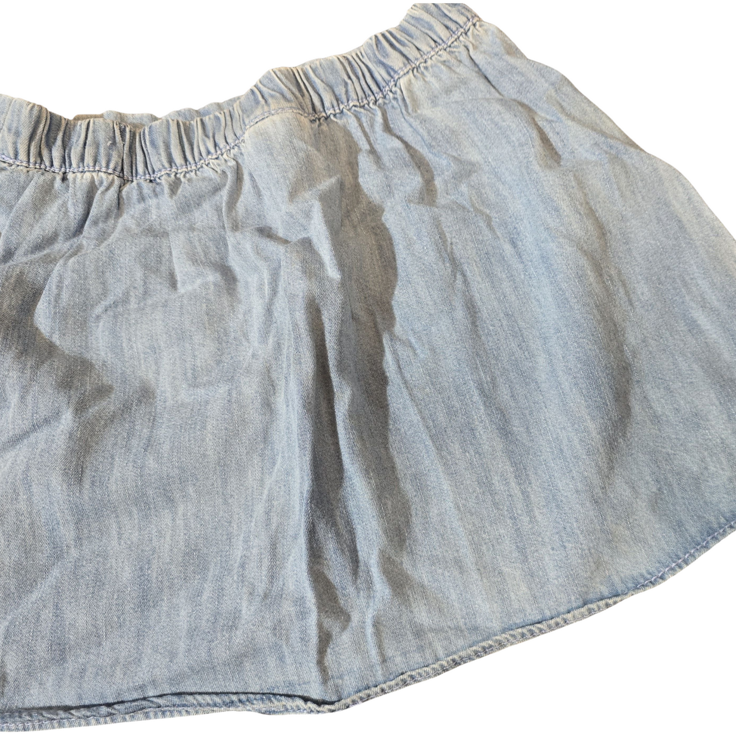 Next Girls Denim Skirt – Age 2–3 Years – 100% Cotton – Unicorn & Rainbow Embroidery