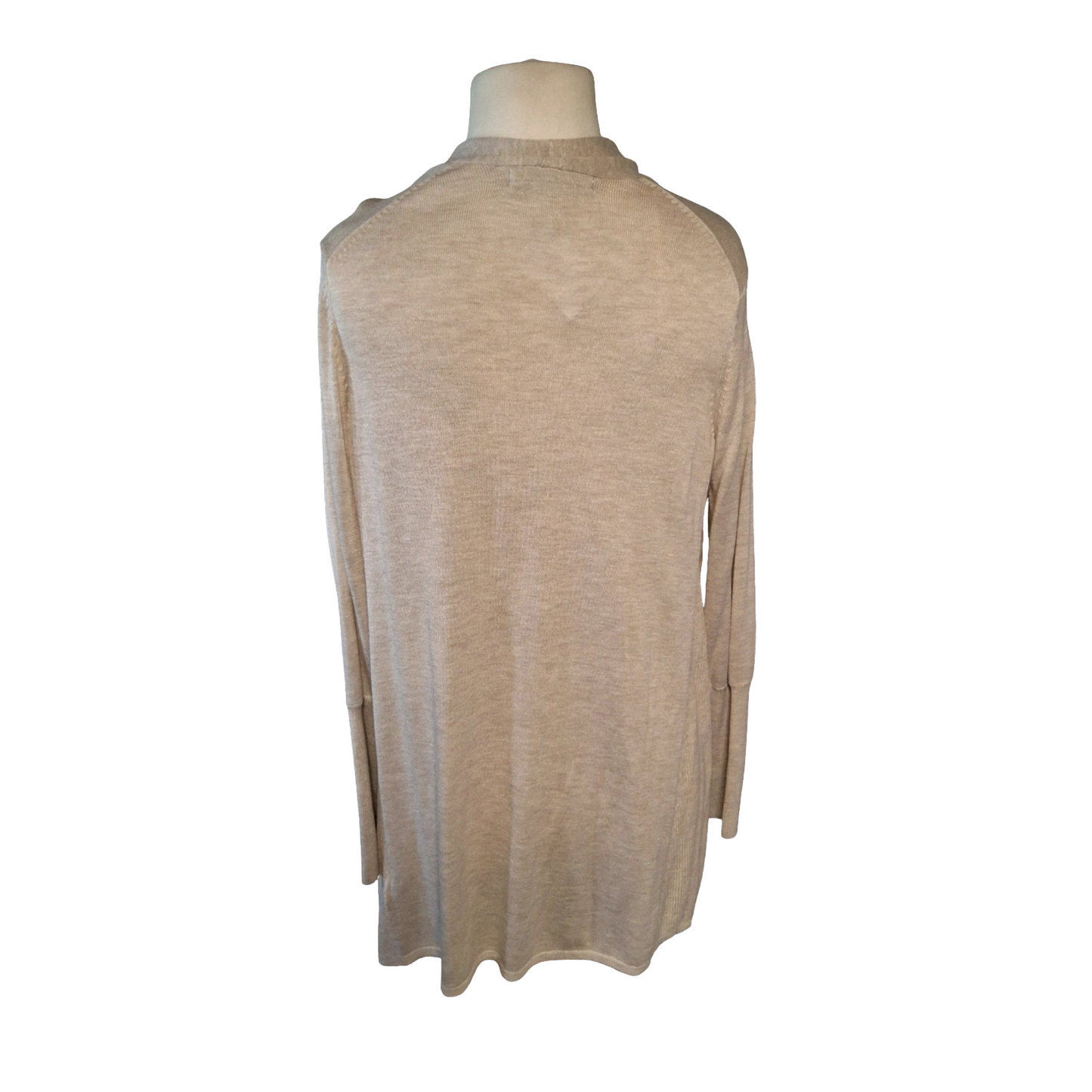 Marks & Spencer Cream Open Front Midi Cardigan – Size M (UK size 10–14) – Layering Essential