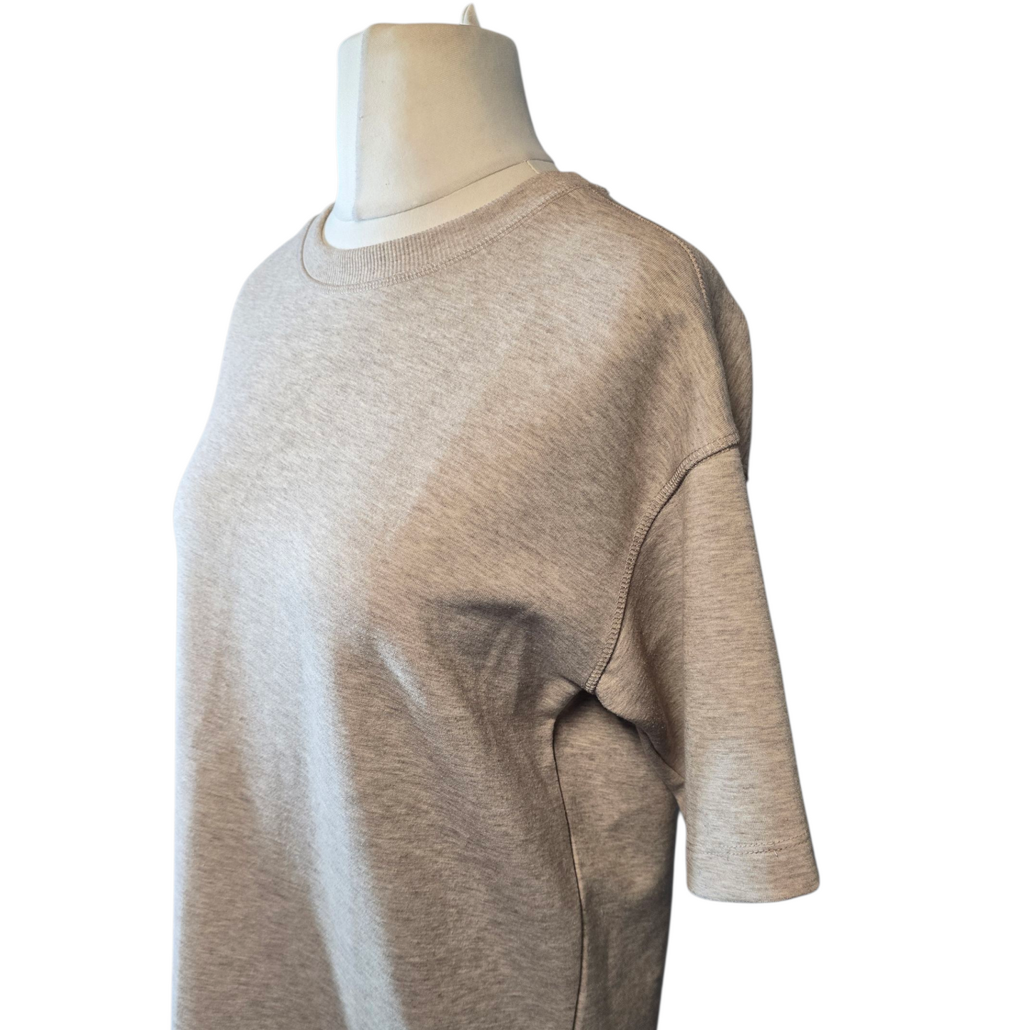 H&M Beige Oversized Jumper Dress – Short Sleeves – EUR XS (UK size 8/10)