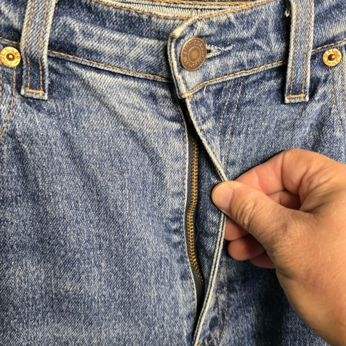 Men's Levi 805 1996 Orange Tab Blue Straight Leg Jeans Size W32 L30