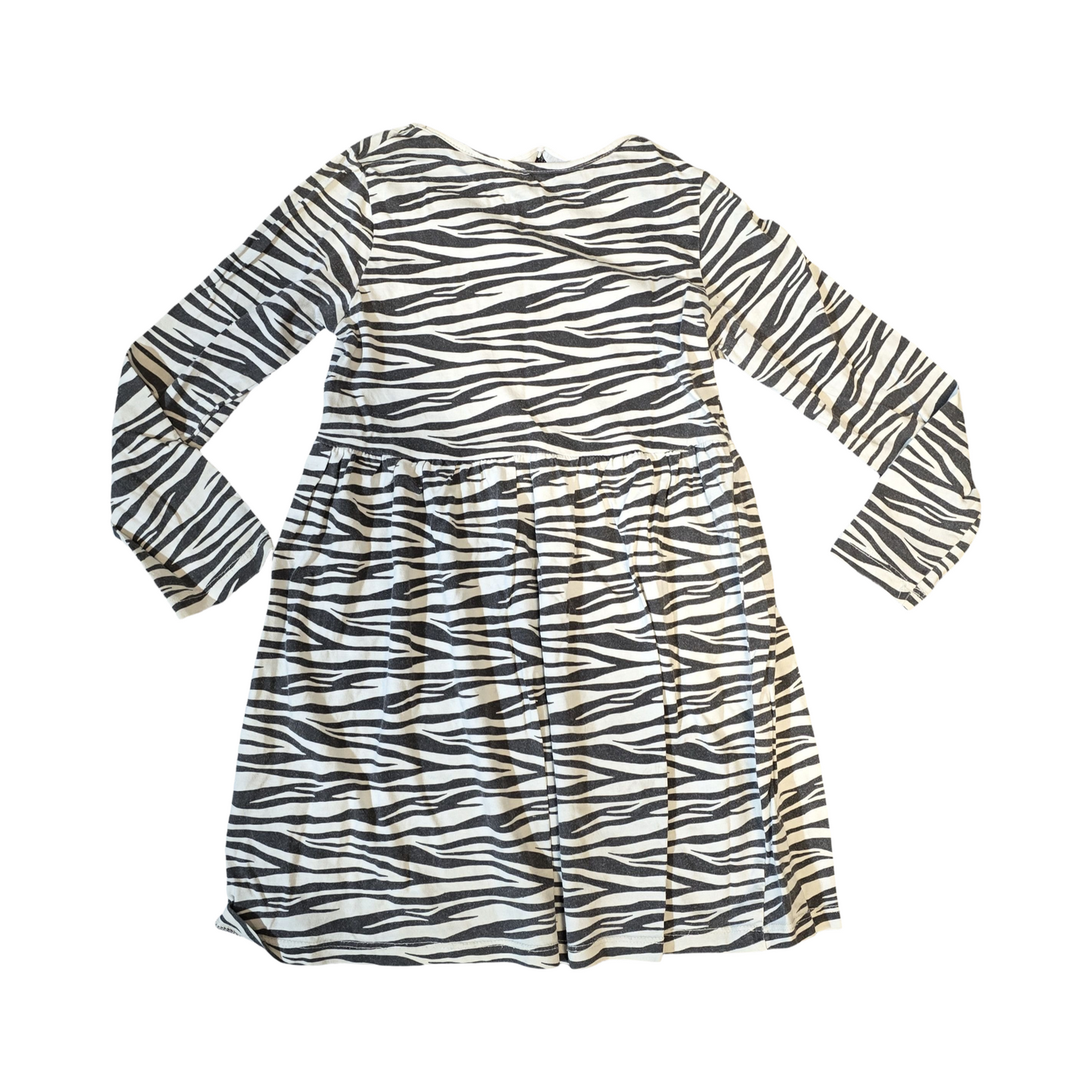 H&M Zebra Print Long-Sleeve Dress – Girls 5–6 Years
