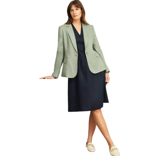 Hobbs Mint Green Pure Linen Blazer – Tailored Fit – UK 12