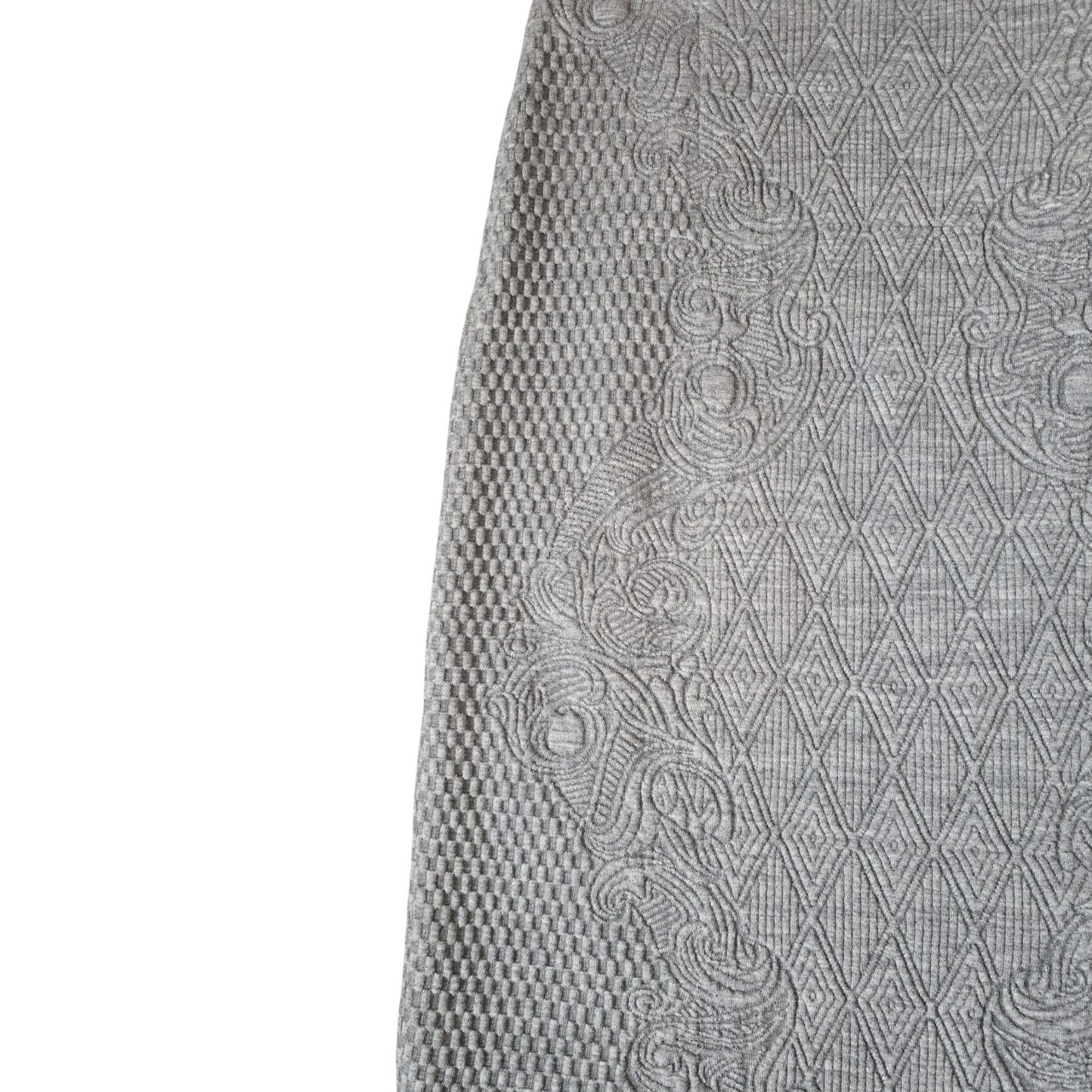 Laura Ashley Grey Knitted Skirt | Size 10 | Lined | Wool Blend