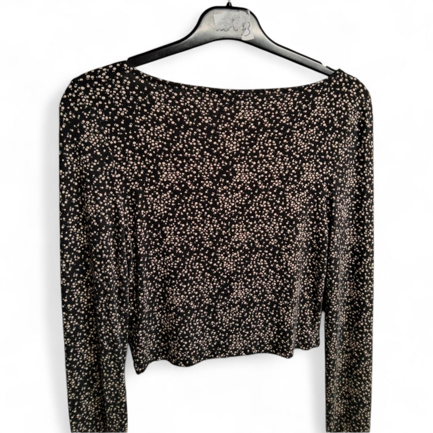 Topshop Long Sleeve Ruched Crop Top size 12