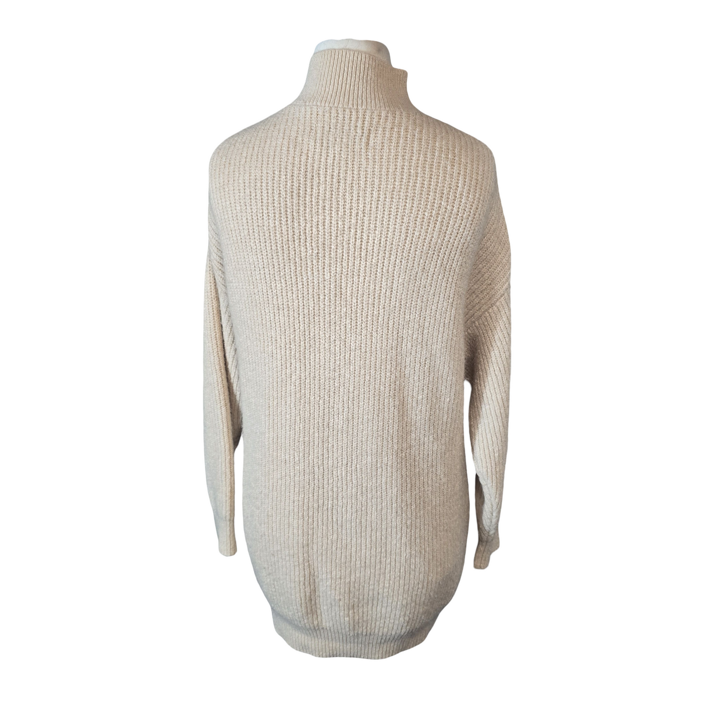 Jack Wills Beige Oversized 1/4 Zip Jumper – Longer Length – Size 10