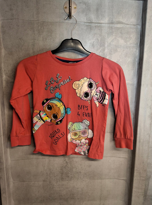 Tu LOL Surprise Pink Long Sleeve T-Shirt – Girls 6-7 Years – 100% Cotton