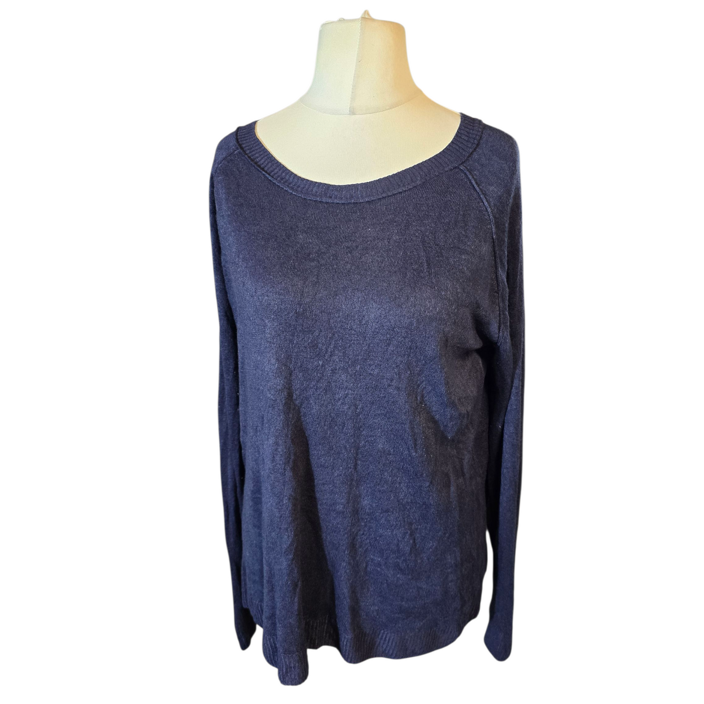 Tu Navy Long Sleeve Jumper – Size 22 – 100% Acrylic
