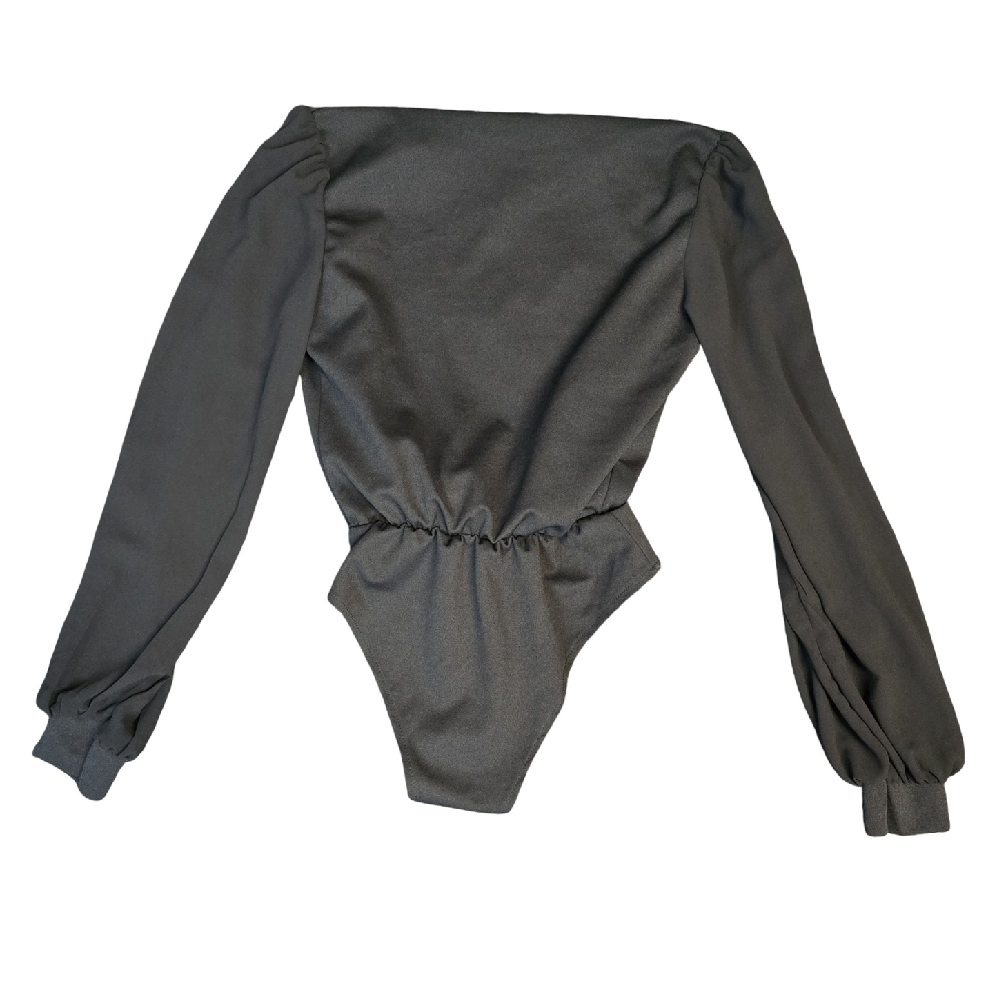 Boohoo Bodysuit Black Size 8 Sheer Sleeve Weekend New