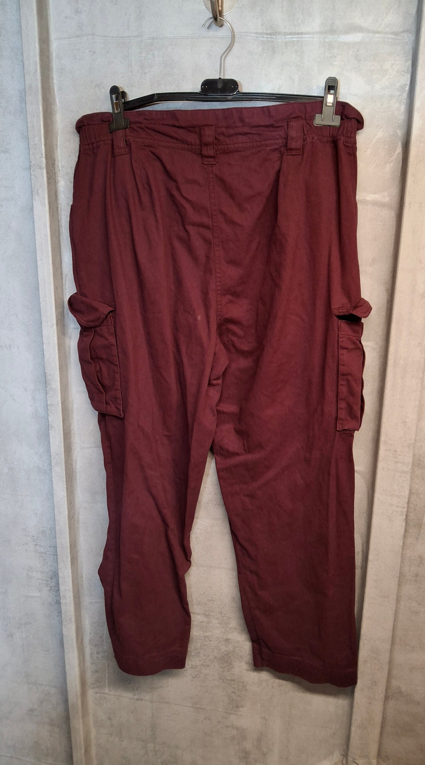 Autonomy Purple Relaxed Cargo Trousers – Size M (UK size 14/16) – 100% Cotton