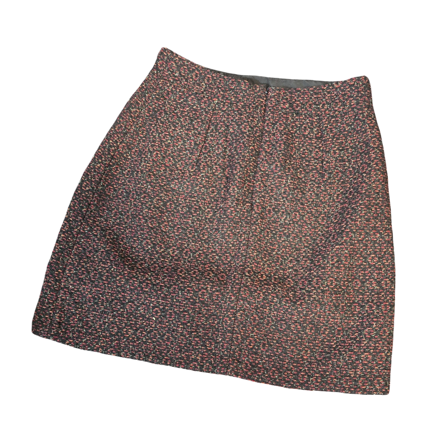 Warehouse Red, Black & Gold Knitted Mini Skirt – Size 8