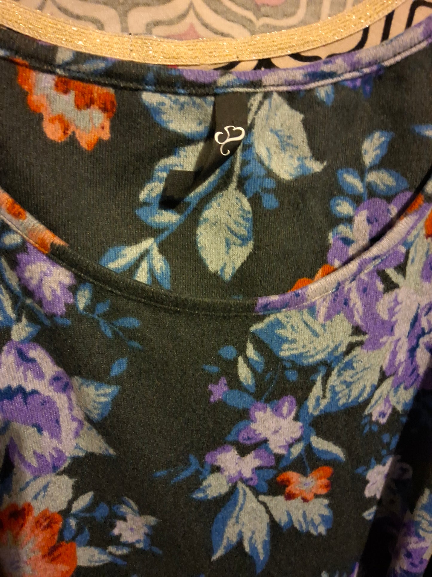 Evans/Yours? Multicoloured Floral Longline Jumper – Size 30/32