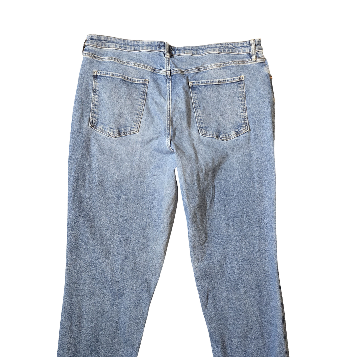 F&F Blue Denim Slim Leg Jeans – Size 22 – High Waist – Cotton Blend – Classic Fit