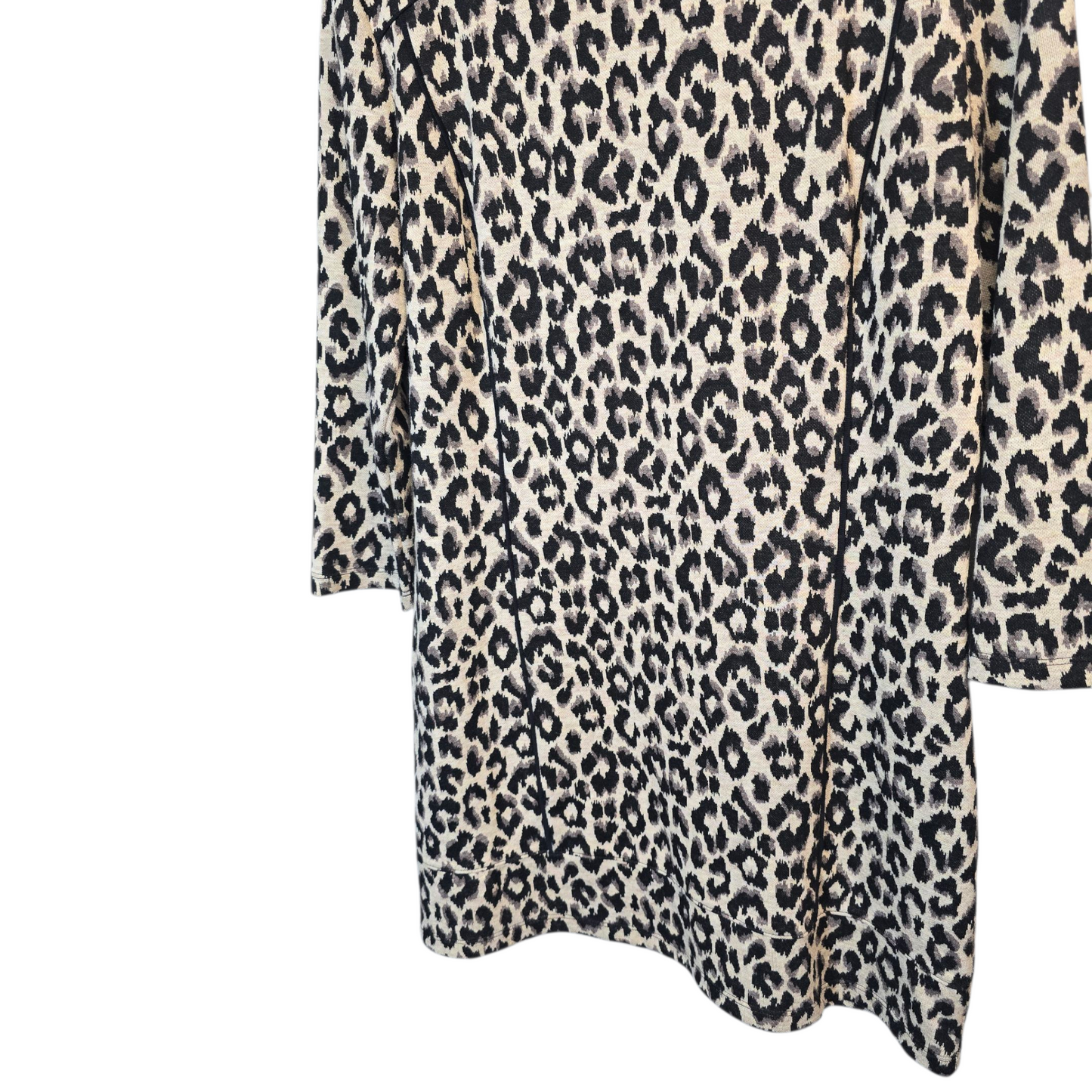 M&S Beige & Black Animal Print A-Line Mini Dress – Size 8
