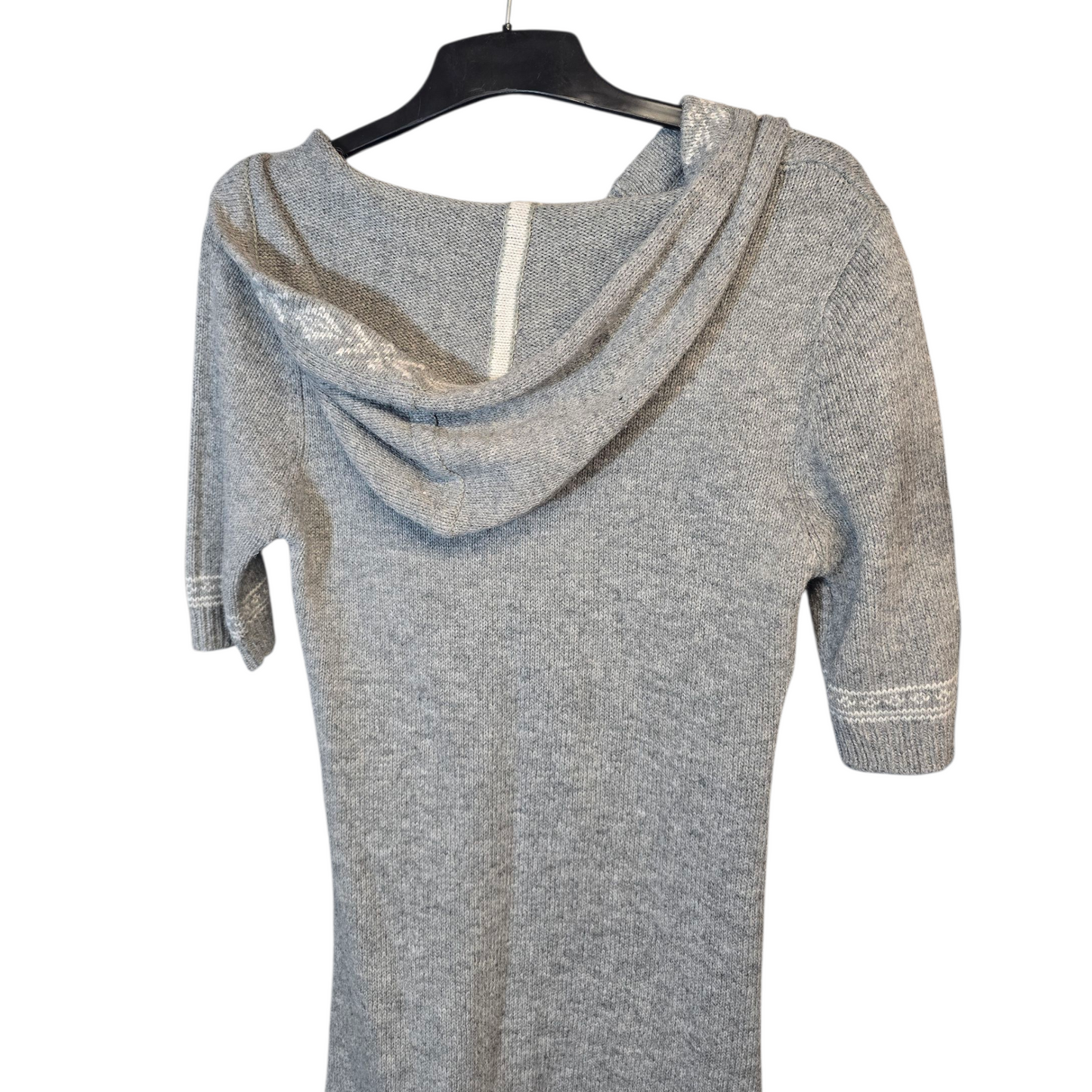 Brave Soul Grey Knitted Hooded Jumper Dress (Size 10)