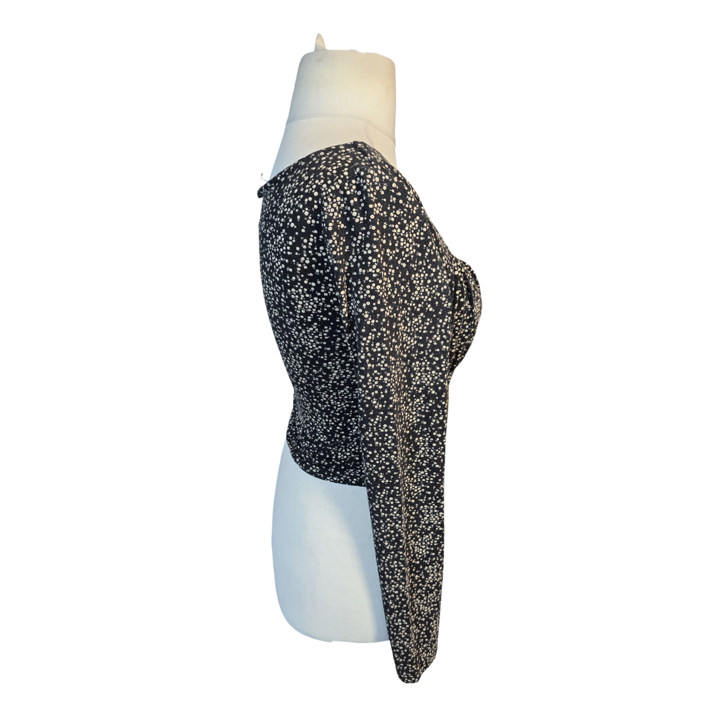 Black Crop Top Size 12 Causal Topshop