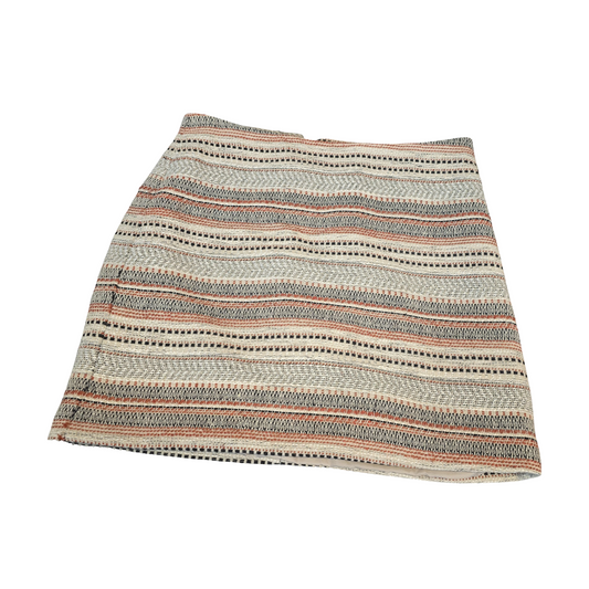 Primark Orange, Black & Beige Knit Mini Skirt – Size 10 – Lined