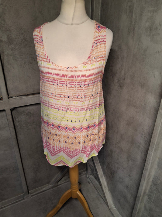Y2K New Look Aztec Print Vest Top – Size 14