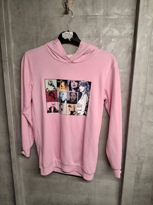 Taylor Swift Girls Pink Hoodie – 160cm (Age 13–14 Years) – Graphic Print