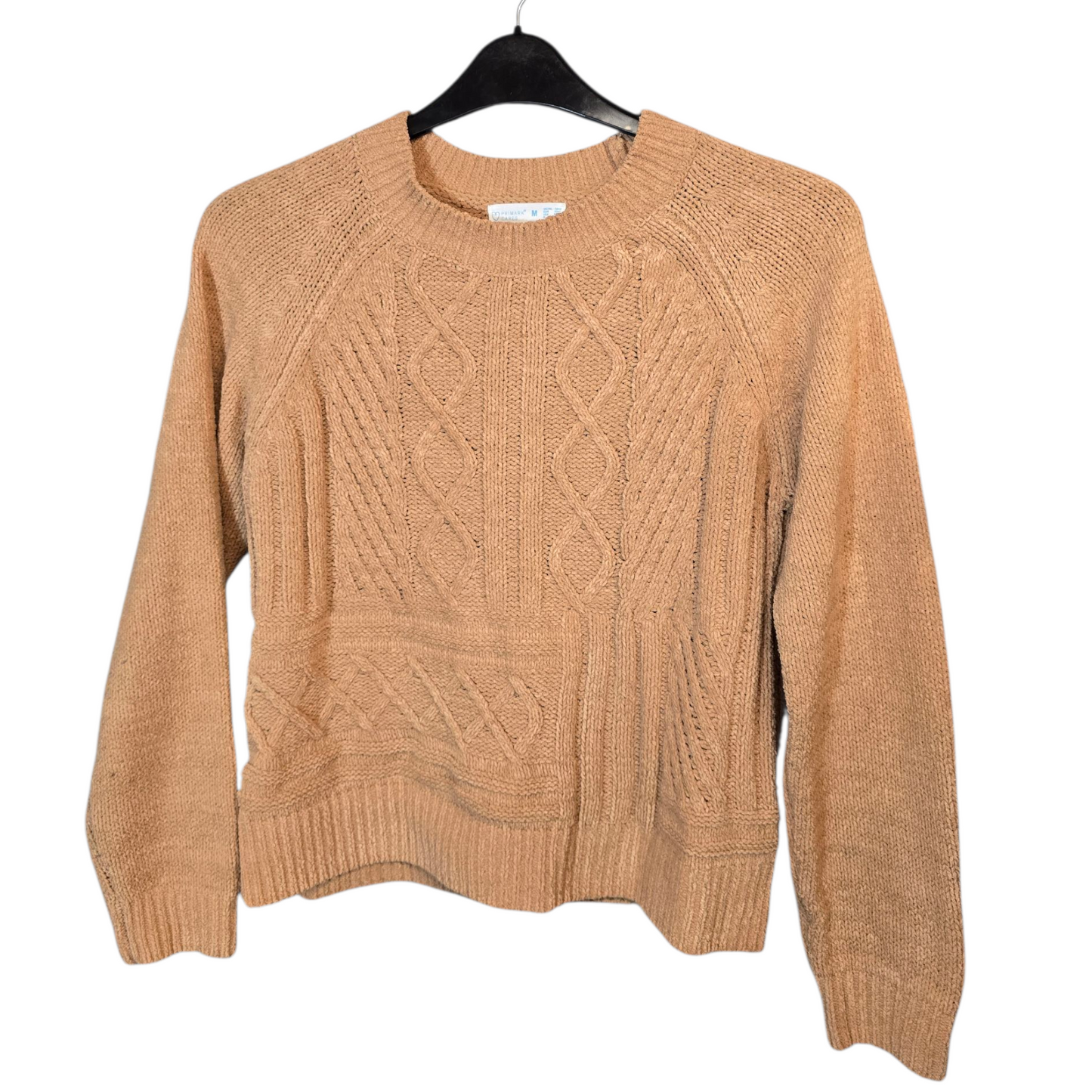 Primark Beige Knitted Jumper – Waist Length – Size M (size 12/14)