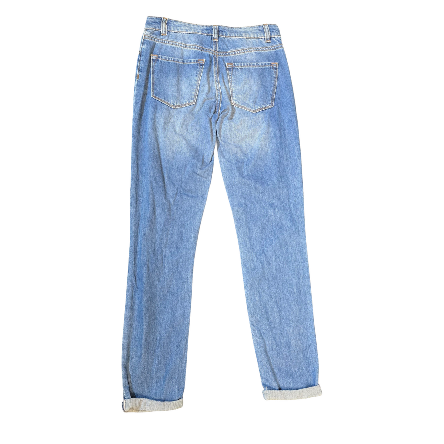 Warehouse Distressed Skinny Jeans – Size 6 Mid-Rise Blue Denim