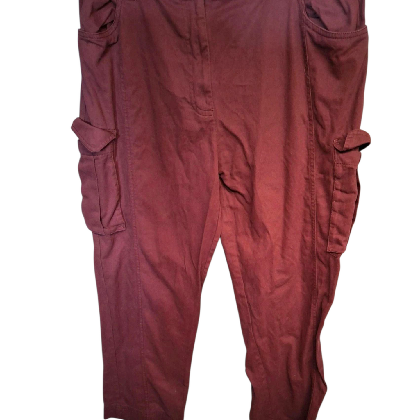 Autonomy Purple Relaxed Cargo Trousers – Size M (UK size 14/16) – 100% Cotton