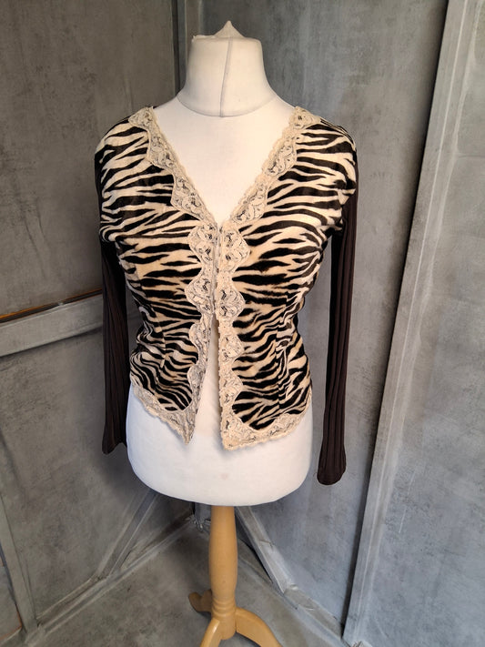 Vintage Morgan de Toi Leopard Print Velvet Top – UK size 10/12