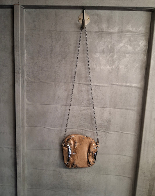 Primark Girls Rose Gold Sequin Bag – Detachable Chain Strap ✨

