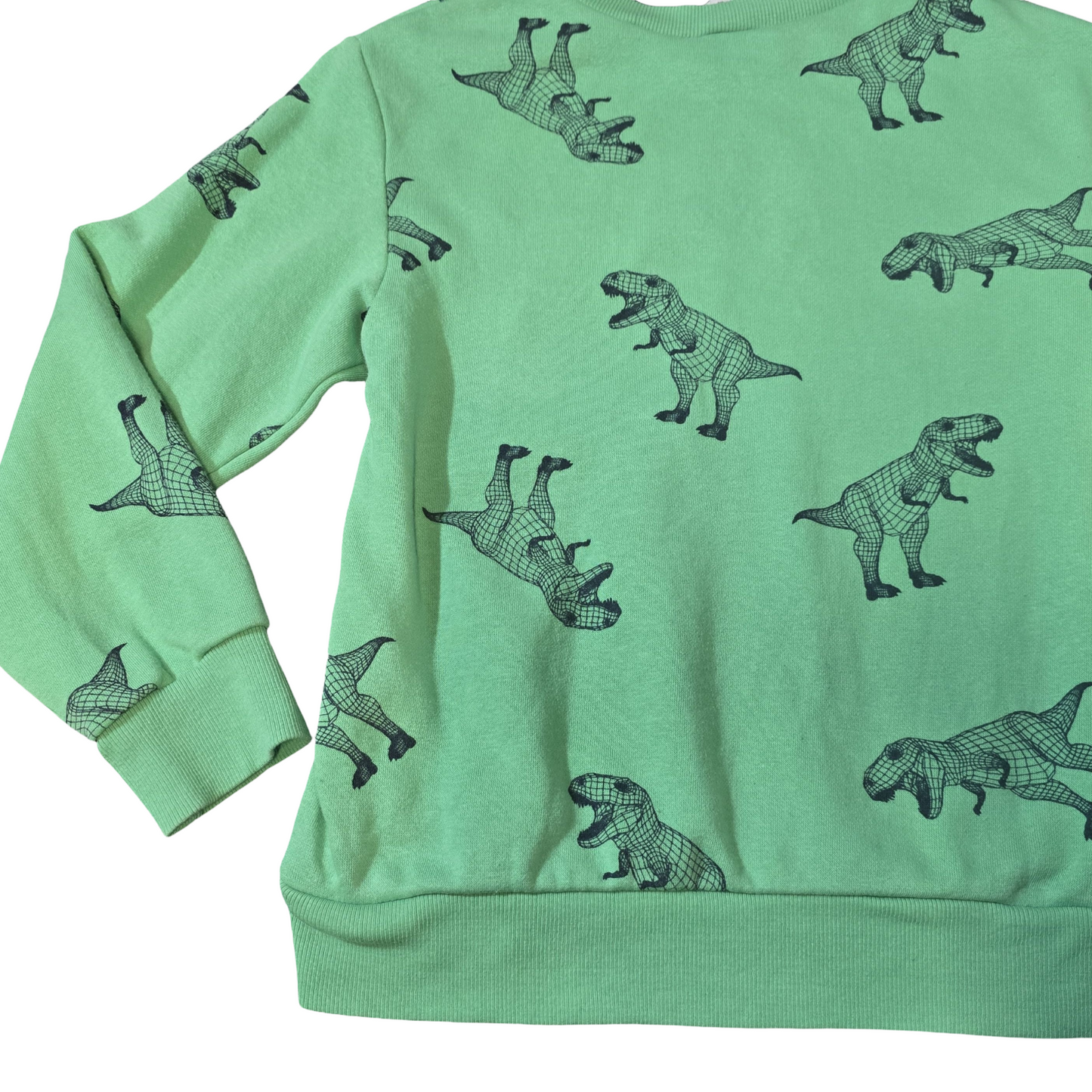 H&M boys green dinosaur jumper age 6-8years