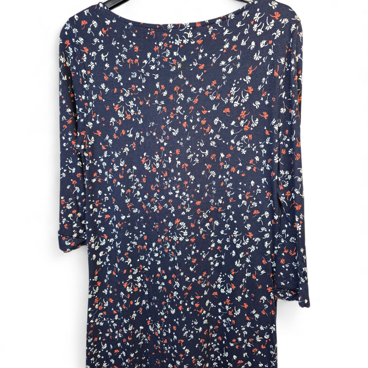 WoolOvers Navy Red & White Floral Dress – 3/4 Sleeves – Pockets – XS (size 6/8)